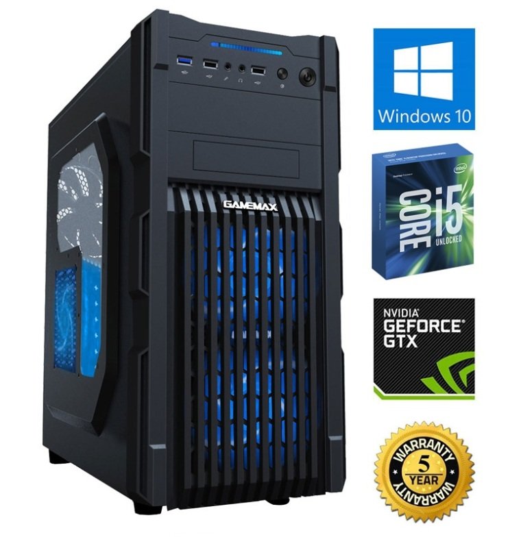 Chillblast Fusion Raider Gaming PC, Intel Core i5-6600K 4.4GHz (Overclocked), 8GB RAM, 1TB SSHD, No-DVD, NVIDIA GTX960 2GB, Windows 10 64bit