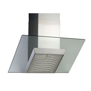 Designair AGS60SS Silver Effect Angled Glass Cooker Hood (W) 600mm